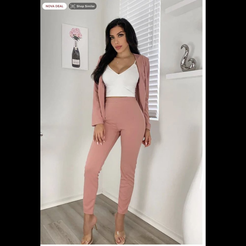 Payin' It Forward Blazer Set - Mauve XS